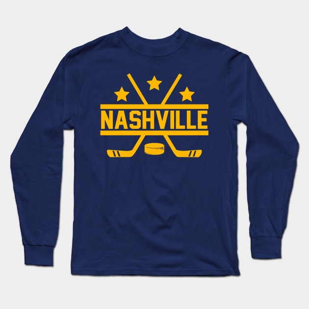 Nashville Hockey Long Sleeve T-Shirt by CasualGraphic